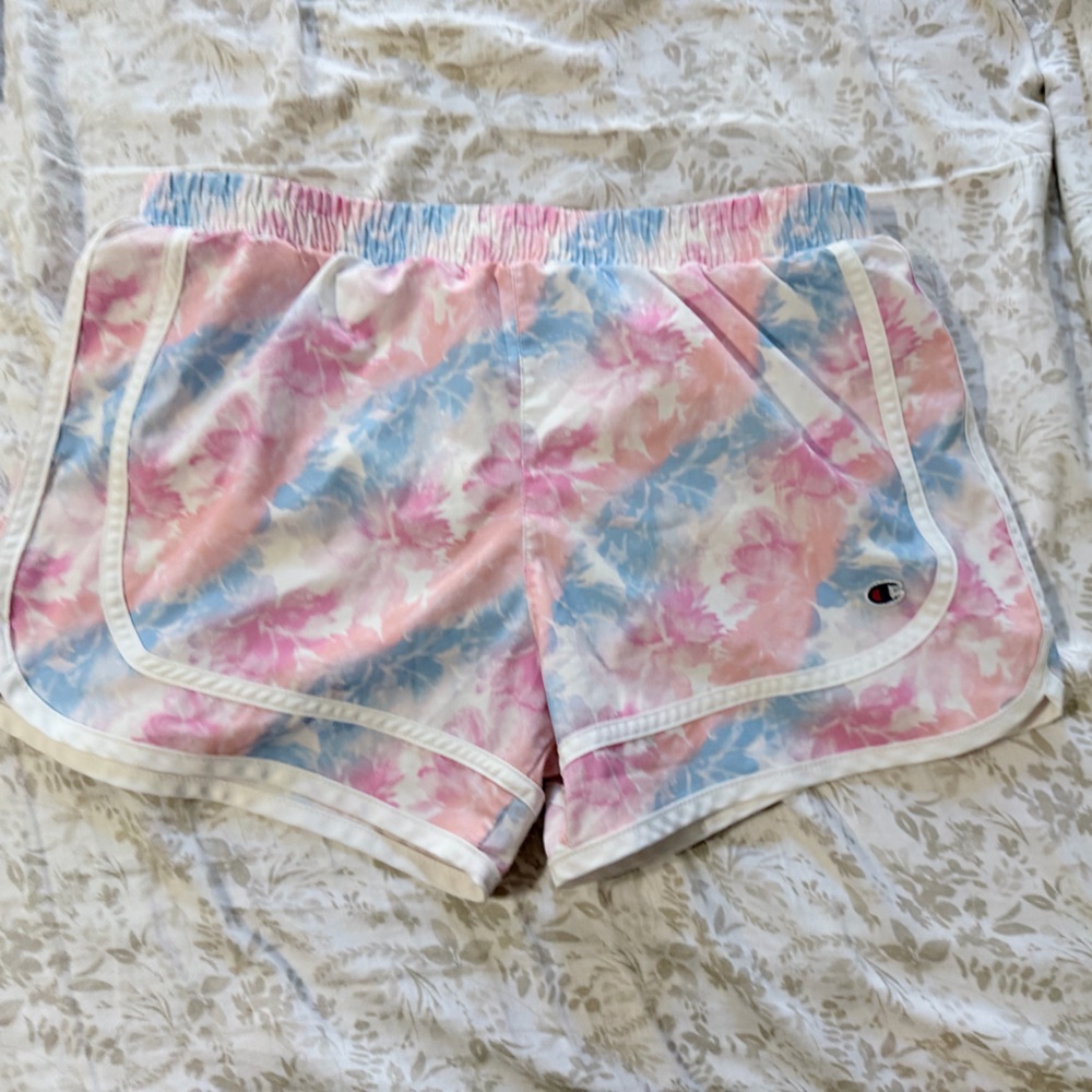 Champion Kids Tie-Dye Shorts - Pink and Blue